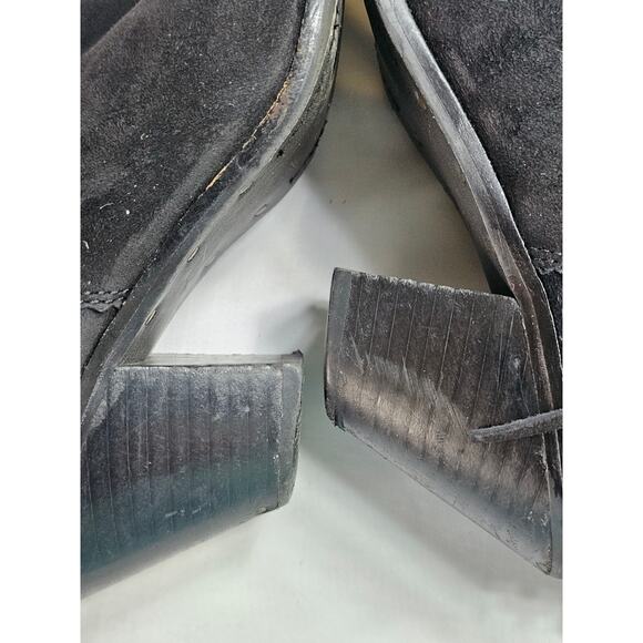 Sam Edelman Womens Louie Sz 7.5 Black Suede Fringe BOHO Festival Ankle Boots - Picture 13 of 15